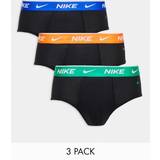 Nike Herre Underbukser Nike – Everyday – Svarta kalsonger med stretch och blått, orange och grönt midjeband av bomull, 3-pack-Svart/a