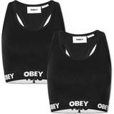 Obey Undertøj Obey Women's Logo Bralette 2-Pack Black Black