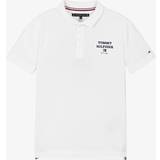 Polotrøjer Børnetøj på tilbud Tommy Hilfiger Embroidery Logo Regular Fit Polo WHITE 16yrs