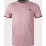Fred Perry Dame Overdele Fred Perry Twin Tipped T-Shirt Dark Pink