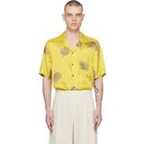 52 - Gul Overdele Dries Van Noten Yellow Printed Shirt 202 YELLOW IT