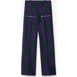 Burberry Herre Bukser Burberry Check Wool Trousers