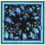 Blomstrede Halstørklæde & Sjal Dolce & Gabbana Bluebell-print twill scarf 90 x 90