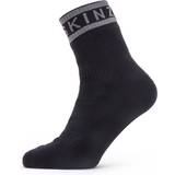 Sealskinz Waterproof Warm Weather Ankle Length Sock with Hydrostop, S, Black/Grey