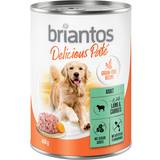 Briantos Vådfoder Kæledyr briantos Økonomipakke Delicious Paté 24 400 Lam & Gulerødder