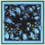Blomstrede - Blå Tilbehør Dolce & Gabbana Bluebell-print twill scarf 70 x 70