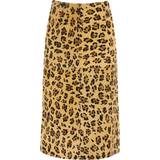 32 - Leopard - Skind Tøj Saks Potts 'Carolyn' Midi Skirt In Leopard Ponyskin