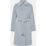 48 - Cashmere - Dame Overtøj Max Mara Coat Woman colour Sky Blue Sky Blue