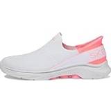 Hvid Spadseresko Skechers Performance Go Walk Mia Hands Free Slip-Ins White/Pink Women's Shoes White