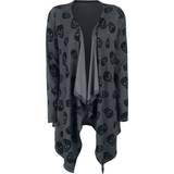 Dame - Jersey Trøjer Black Premium by EMP Cardigan Skull Cardigan till Damer grå