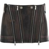 Brun - Skind Nederdele Dion Lee Leather Biker Micro Skirt