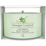 Gul - Med låg Lysestager, Lys & Dufte Yankee Candle Rumdufte Votivlys Cucumber Mint Cooler Duftlys