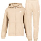 Brun - Drenge Tracksuits Nike Junior Club Fleece Full Zip Tracksuit - Brown