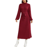 10 - Høj krave Kjoler Shein Frenchy Women's Lantern Raglan Sleeve Dress