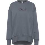 48 - Dame - Fleece Overdele Nike Sportswear Swoosh Oversized Crew Sweatshirt, Smoke Grey