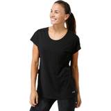 Casall L T-shirts & Toppe Casall Raw Elastic Tee Black, Female, Tøj, T-shirt, Træning, Sort
