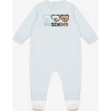 Drenge - S Jumpsuits Moschino Baby Boy's Bear Graphic Footie Sky Months Sky Months