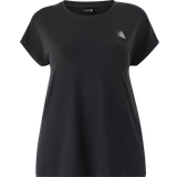 Zizzi M T-shirts & Toppe Zizzi Abasic, S/s, O-neck Tee T-shirt A00053l Black