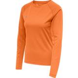 Mesh - Orange Tøj Newline Core Laufshirt langarm Damen orange tiger