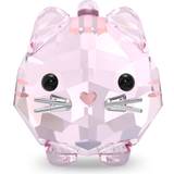 Dekorationsfigurer Swarovski Chubby Cats Pink Cat Figurine