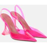 40 ½ - Pink Højhælede sko Amina Muaddi Holli Glass PVC slingback pumps pink