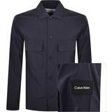 Calvin Klein Nylon Overtøj Calvin Klein Cotton Nylon Overshirt Jacket Navy