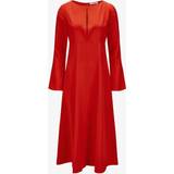 Halterneck - L Kjoler Dorothee Schumacher Silk dress with slit neckline