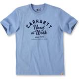 Carhartt 44 Overdele Carhartt Men's Mens Heavyweight Short Sleeve Graphic T Shirt Skystone Heather Regular/36 skystone heather