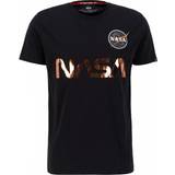 Alpha Industries Sort Tøj Alpha Industries Herren NASA Reflective T-Shirt, Black/Copper