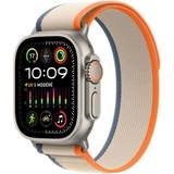 Apple watch ultra Apple Watch Ultra 2 Cellular 49 mm Titanfodral Orange/Beige Trail Loop-rem