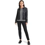 38 - Skind Overdele Betty Barclay Faux Leather Jacket With Long Sleeves Black