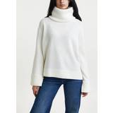 Moncler Sweatere Moncler Women's T-Neck Chunky Knitted Jumper Beige Beige