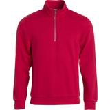 Dame - Høj krave - Sweatshirts Sweatere Clique Basic Half Zip Sweatshirt - Red