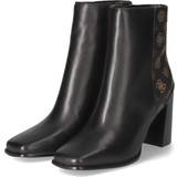 Guess Støvler Guess York Mixed-Leather Ankle Boots Brown