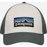 Patagonia Hvid Tilbehør Patagonia P-6 Logo LoPro Trucker Hat White Nouveau Green