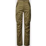 Lauren Ralph Lauren Dame - Grøn Bukser & Shorts Lauren Ralph Lauren Cotton Cargo Pant Woman Pants Military green Cotton, Elastane Green