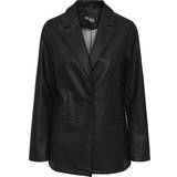 Dame - Skind Blazere Pieces Pcnoda Faux Leather Jacket