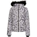 10 - Leopard Overtøj Dare 2B Womens/Ladies Glamorize III Leopard Print Padded Ski Jacket Black/White/Multicolour
