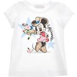 Disney T-shirts Børnetøj Monnalisa Minnie Organic Cotton T-shirt White