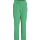 Vila Elastan/Lycra/Spandex - Grøn Bukser & Shorts Vila Mid Rise Trousers - Bright Green