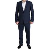 Blå - XXL Jakkesæt Dolce & Gabbana Blue Piece Single Breasted MARTINI Suit IT46
