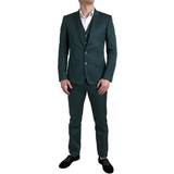 Grøn Jakkesæt Dolce & Gabbana Green Piece Single Breasted MARTINI Suit IT44