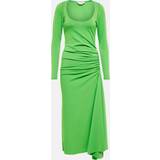 Marni Nylon Kjoler Marni Green Ruched Midi Dress 00V33 Green IT