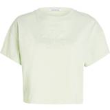 Calvin Klein Dame - Grøn Overdele Calvin Klein Embossed Monogram T-shirt GREEN