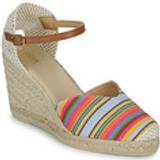 Geox Multifarvet Sko Geox Damen GELSA Espadrille Wedge Sandal, Multicolor/Camel