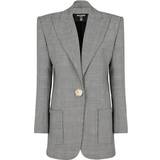 48 - Cashmere - Dame Blazere Balmain button wool jacket black