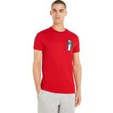 52 - Rød T-shirts & Toppe Tommy Hilfiger Rundhals T-Shirt EMBLEM TEE rot
