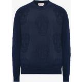 Alexander McQueen Blå Overdele Alexander McQueen Cotton sweater blue