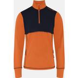 Dovre "Midlayer" zip undertrøje 100% merino uld orange/navy