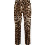46 - Leopard Bukser & Shorts Dolce & Gabbana Leopard-print cropped cotton-blend pants multicoloured